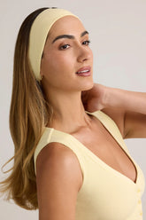 Modal Ribbed Headband in Buttercream Yellow