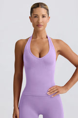 Define Luxe Halterneck Tank Top in Lilac