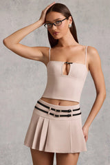 Cut-Top Camisole Top in Mushroom