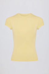 Cut-Out Longline T-Shirt in Lemon
