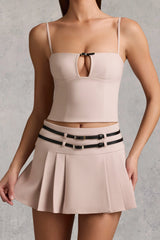 Cut-Top Camisole Top in Mushroom