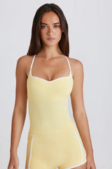 Soft Active Cross-Back Tank Top in Lemon