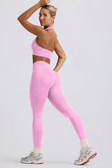 Define Luxe High-Waist Leggings in Bubblegum Pink