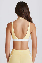 Soft Active Layered Sports Bra in Lemon