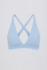 Soft Active Cross-Back Sports Bra in Sky