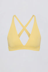 Soft Active Cross-Back Sports Bra in Lemon