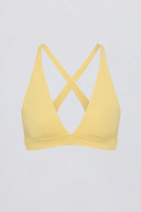 Soft Active Cross-Back Sports Bra in Lemon