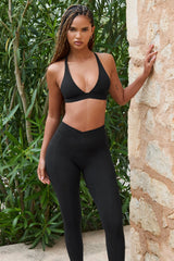 Soft Active Cross-Back Sports Bra in Black