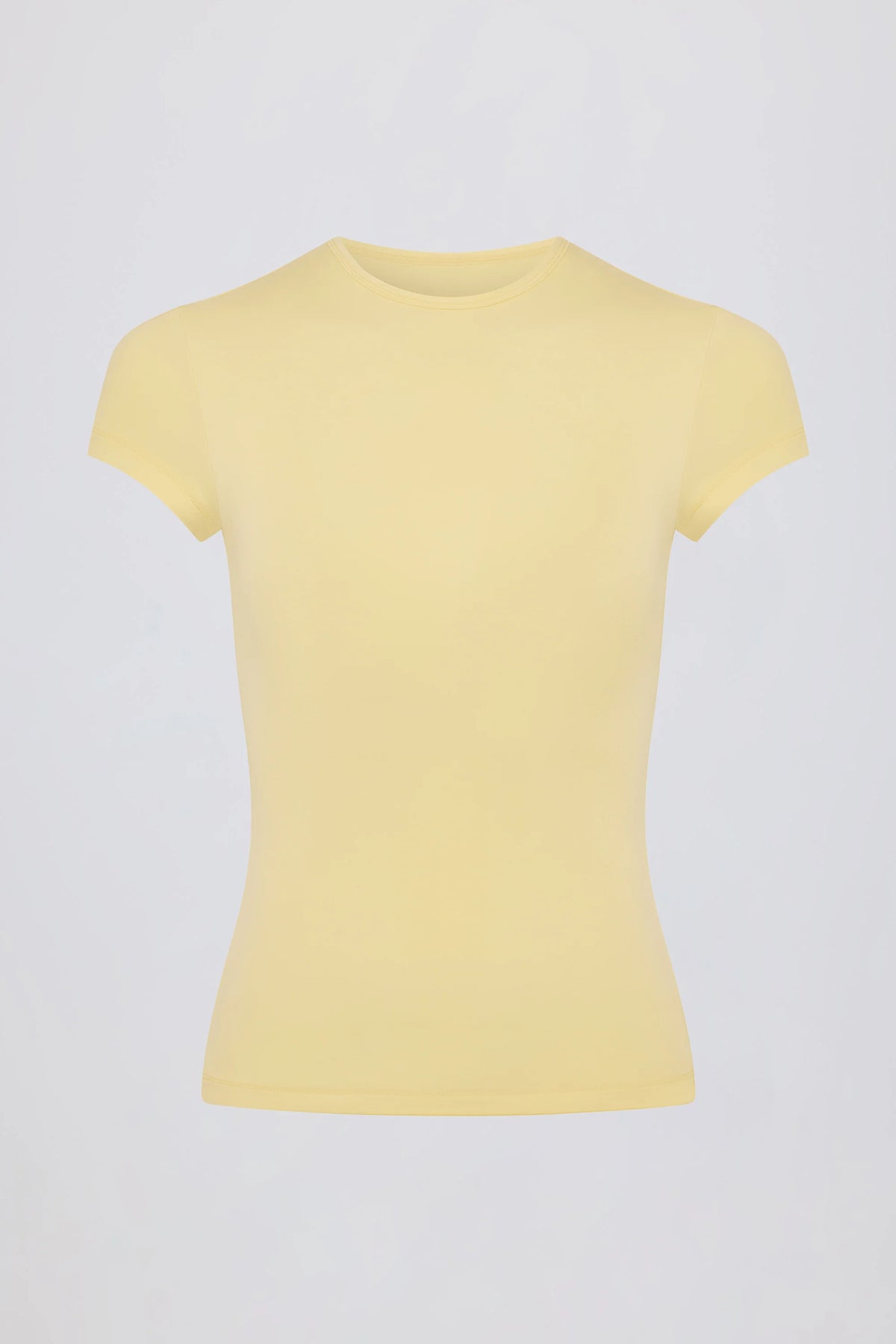 Cut-Out Longline T-Shirt in Lemon