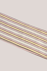 Modal Ribbed Headband in Pink & Yellow Stripe