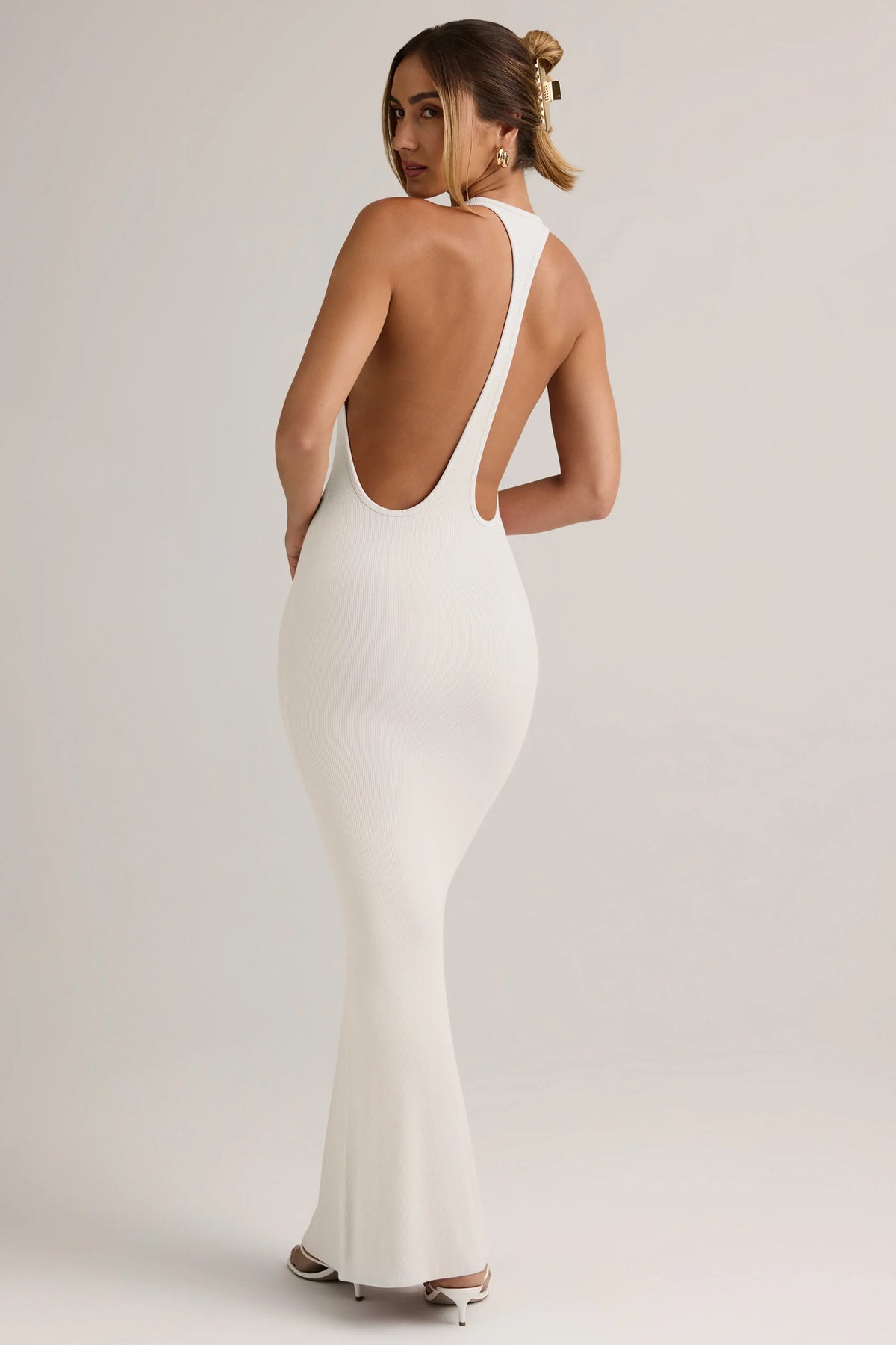 Modal Racerback Maxi Dress in White