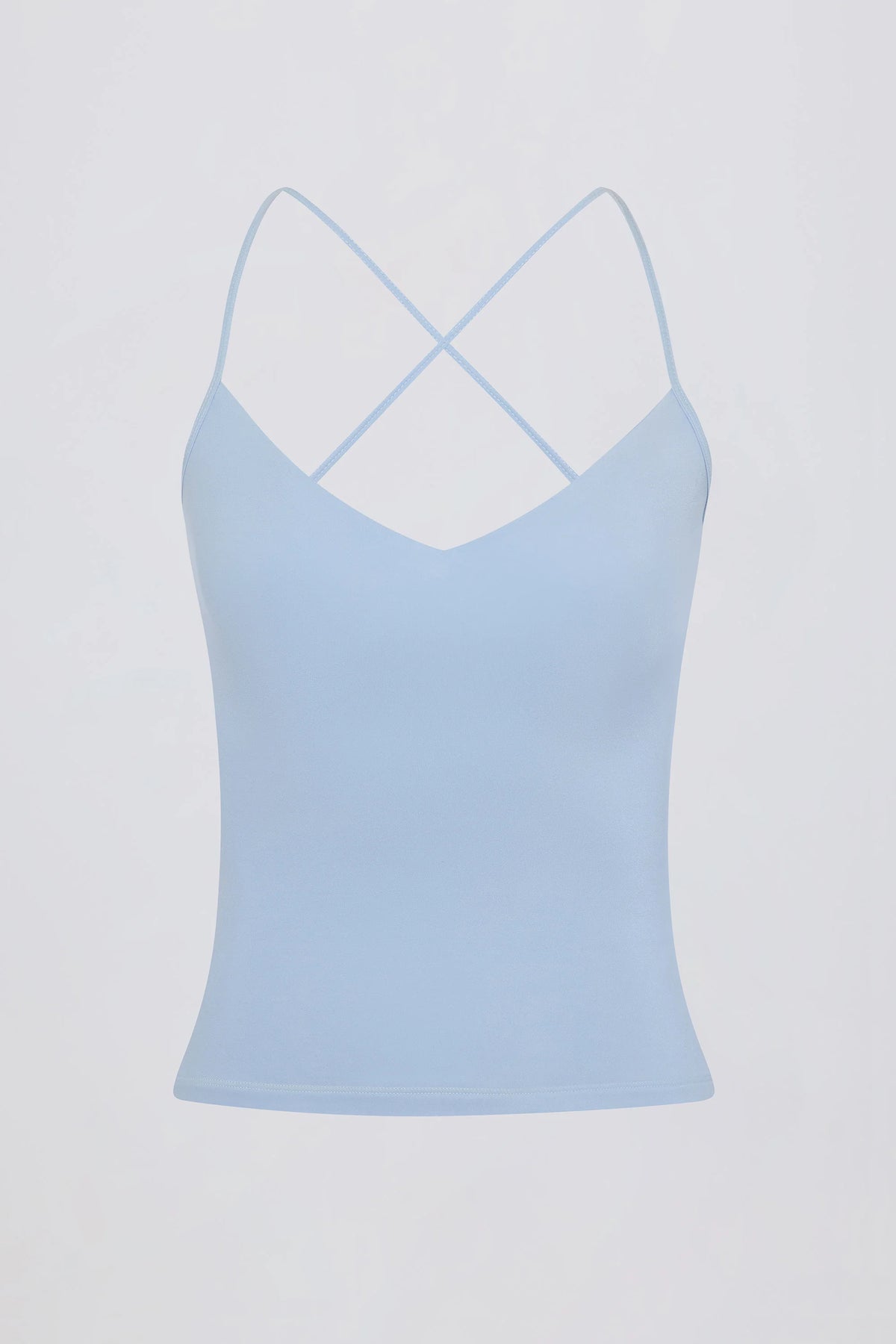 Cross-Back Tank Top in Sky