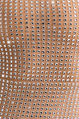 Embellished Cut-Out Maxi Dress in Almond