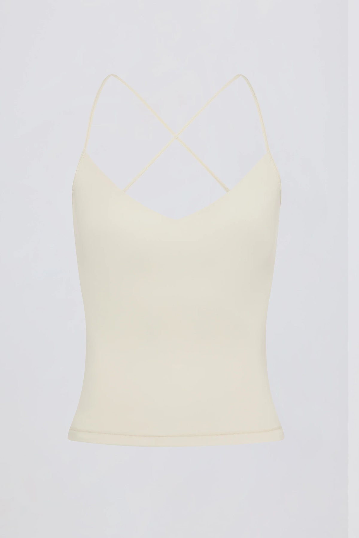 Cross-Back Tank Top in Cream