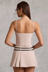 Cut-Top Camisole Top in Mushroom